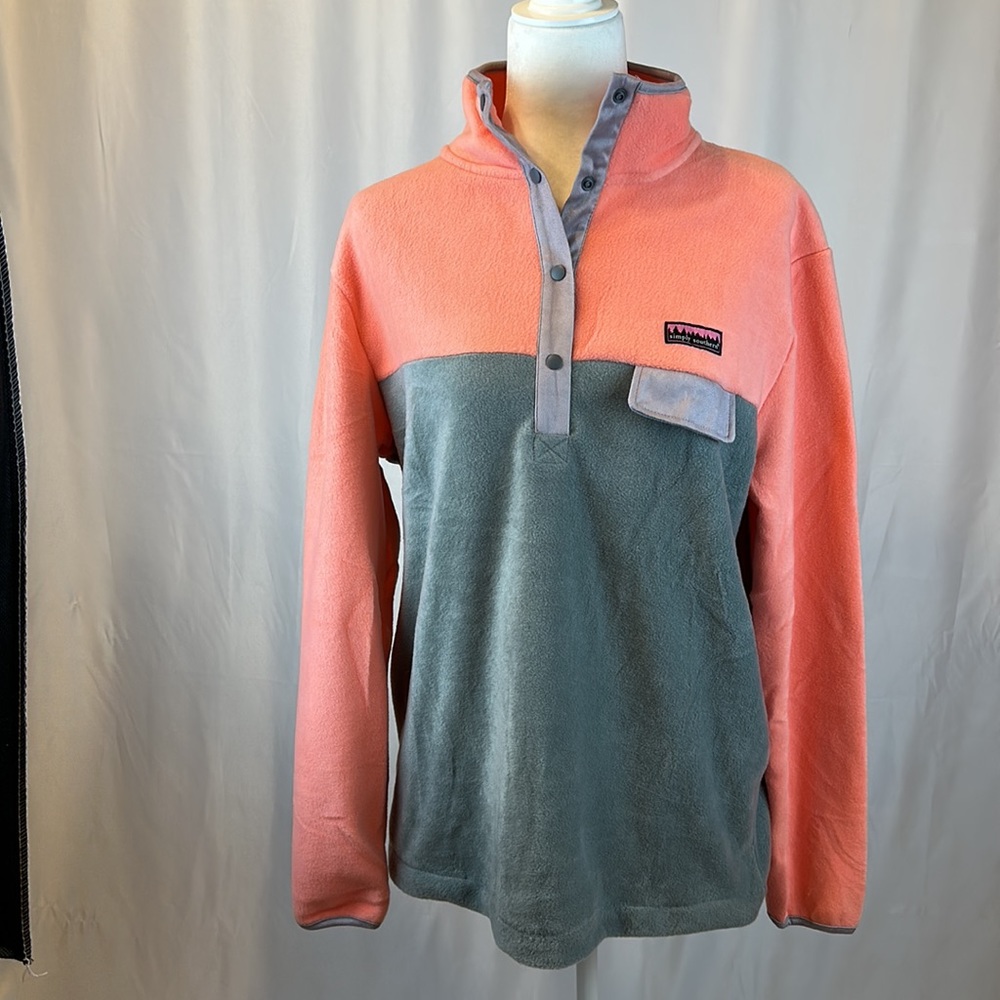 NWT - SIMPLY SOUTHERN CORAL GREY FLEECE LONG SLEEVE PULLOVER JACKET, SIZE L. - Picture 3 of 8
